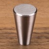 Leonard Furniture Knobs Diameter 16 mm Brushed Stainless Steel Pack