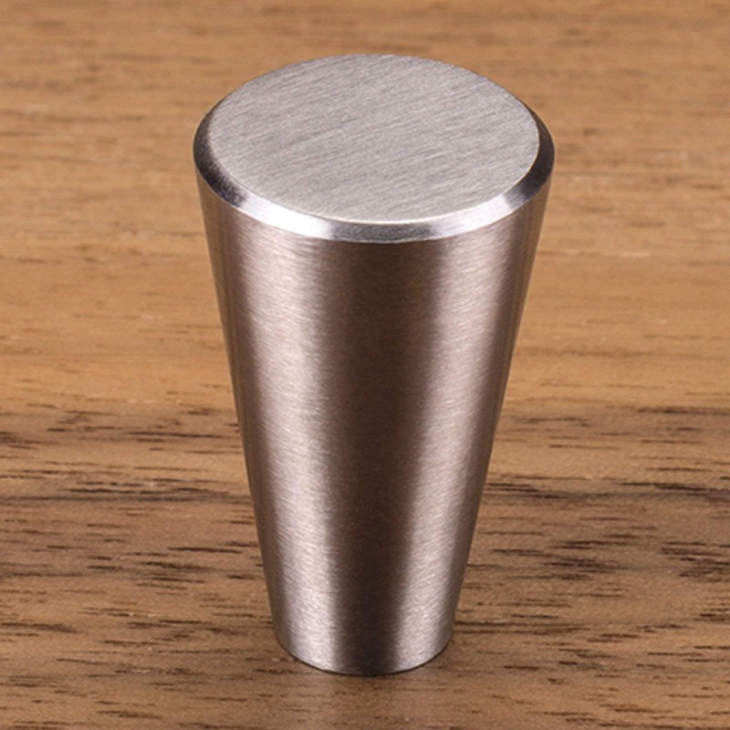Leonard Furniture Knobs Diameter 16 mm Brushed Stainless Steel Pack