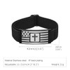 Cross Bracelet For Men - Black Bible Verse Rope Band