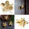 Cabinet Knobs, Dresser Knobs, Pack of 2, Golden Flower Drawer