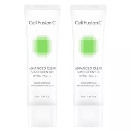 Cell Fusion C 셀퓨전씨 어드밴스드 클리어 썬스크린 100 SPF50+ PA++++ 50ml 2개 Cell Fusion C Advanced Clear Sunscreen 100 SPF50+ PA++++ 50ml 2pcs