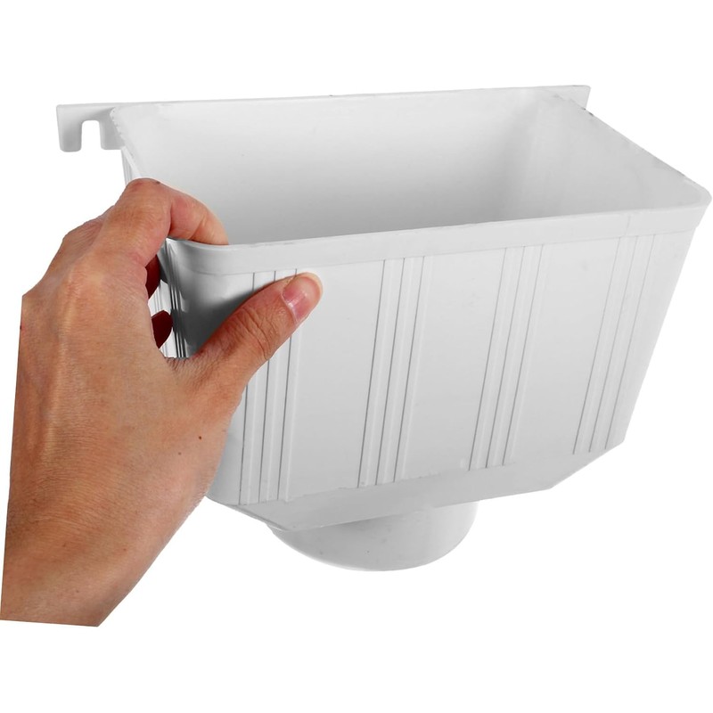 2 Piezas Rainwater Diverter para Downspout en Pvc Blanco, Conexión