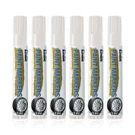 UICCVOKK 6 Stöcke Reifen Stift,Reifenstift Weiß Wasserfest,Auto Reifenmarkierungsstift Jeweils Vier,Reifenstift Weiß Wasserfest,Verblasst Nicht Antifouling für Auto-und Motorradreifen