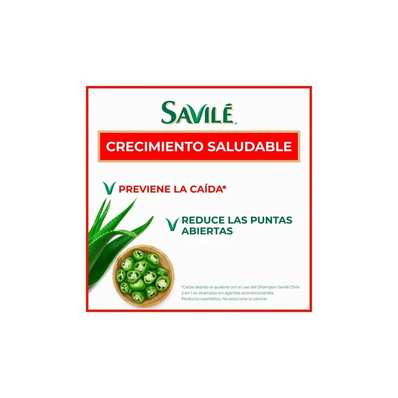 Shampoo Savilé 2 en 1 Chile y Sábila 2-in-1 Shampoo