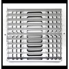 6"w x 6"h 4-Way Fixed Curved Blade AIR Supply Diffuser
