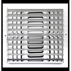 6"w x 6"h 4-Way Fixed Curved Blade AIR Supply Diffuser - Vent Duct Cover - Grille Register - Sidewall or Ceiling - High Airflow - White