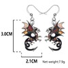 Enamel Alloy Dragon Earrings Fantasy Dinosaur Drop Dangle Fashion Jewelry
