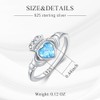 KZX Claddagh Rings for Women 925 Sterling Silver Claddagh Heart