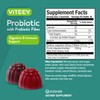 Viteey Probiotic Gummies with Prebiotic Fiber, Extra Strength 2 Billion