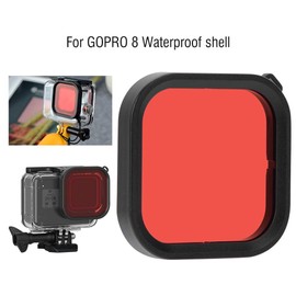 VBESTLIFE Camera Diving Lens Filter, Waterproof Photography Filter, 3 Colours, Optional for 8 Action Camera Sizes (Red)