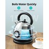 Retro Electric Water Kettle 1.8L Stainless Steel for Boiling Water