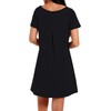 Alaster Women's 2025 Beach Tunic T Shirt Dress Loose Black