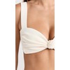 Montce Women's Hayden Bikini Top, Cream Rib, Off White, S