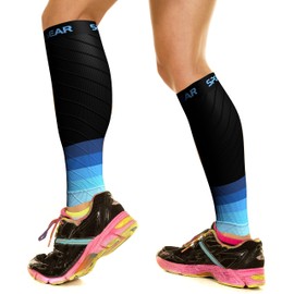 Compression Calf Sleeves Men & Women - Shin Splint Compression Sleeve, Footless Compression Socks for Nurses, Pregnancy, Post-Surgery Relief (1 Pair)