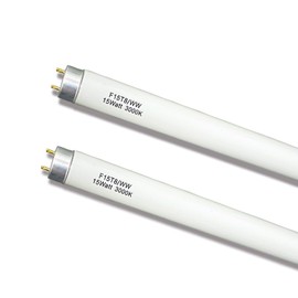Cemlorot F15T8/WW Fluorescent Bulb 15Watt Soft White F15W-T8-KB Replacement Light Tube,3000K Warm White T8 Linear Lamp for Kitchen and Bath