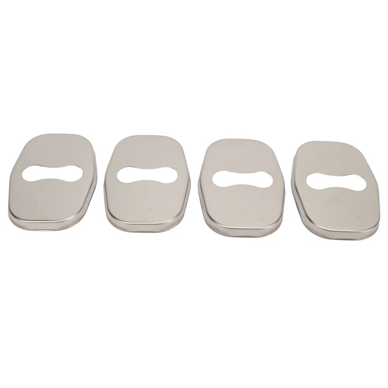 4PCS Door Lock Striker Cover Stainless Steel Strong Protection Replacement