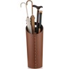ELPMD Brown Leather Umbrella Holder Indoor Umbrella Stand Rack for
