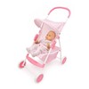 Badger Basket Folding Doll Umbrella Stroller for Dolls Up to
