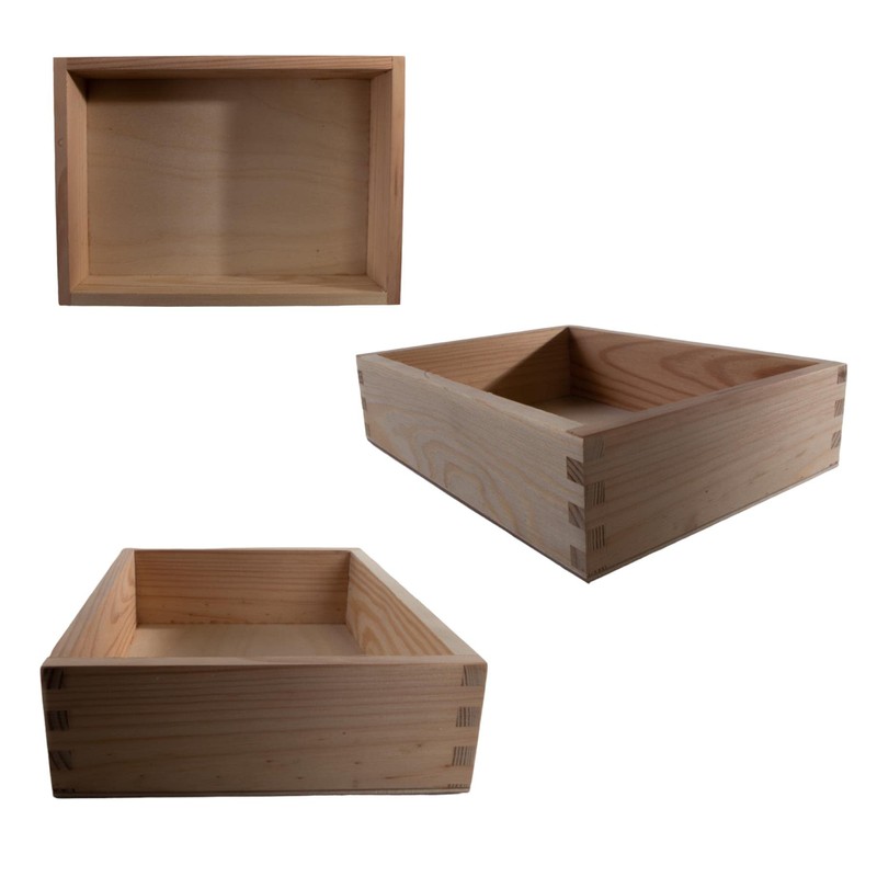 Rectangular Wooden Open Display Presentation Box | 22 x 16