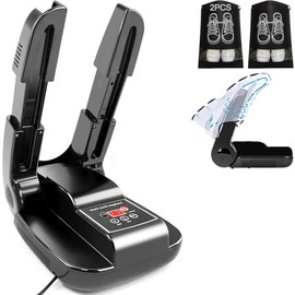 Secador de zapatos，Secador EléCtrico de Calzado,Secador con temporizador,Secado rápido con aire caliente en 15 minutos, función de ozono mejorada para una esterilización sin residuos