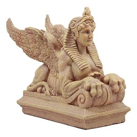 Ebros Ptolemaic Era Egyptian Sphinx Statue 8" Long Ancient Egyptian Gods and Pharaohs Sphinx Guardian Deity Figurine