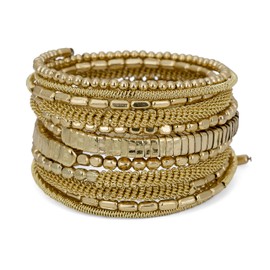 SPUNKYsoul Handmade Bohemian Coil in Gold Bracelet for Women Collection