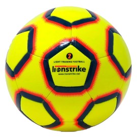 Lionstrike Size 2 Lite Football with NeoBladder Technology, Lightweight Kids Football (Ages 2-4), Boys/Girls, Indoor or Outdoor Training Coaching Football (Yellow)