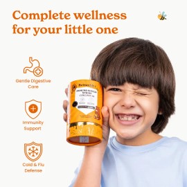 BetterAlt Kids Turmeric Honey Sticks – Pediatrician Approved with Curcumin 95, Ginger, Iron, Vitamin B & C for Immunity, 30 Count