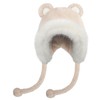 Kids Fuzzy Faux Fur Hoodie Hats with Bear Ear, Girls