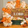 Give Thanks to The Lord Backdrop Autumn Maple Leaf Pumpkin