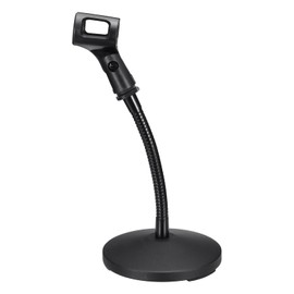 MECCANIXITY Gooseneck Tabletop Microphone Stand 130x270x185mm Adjustable Mic Holder Flexible Wireless Mic Clip Adapter with Weighted Base for Handheld Mics