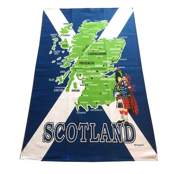 Elgate MAP OF SCOTLAND TEA TOWEL