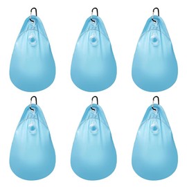 Laroal 6 Pack Pool Cover Weights with Hooks Leakproof Swimming Pool Cover Hanging Bags Thick PVC Pool Water Bags Antifreeze Winter Pool Tarp Weights