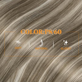 Easyouth Nano Hair Extensions Human Hair Highlight Nano Ring Hair Extensions Highlight Light Brown and Blonde Nano Extension Human Hair Add Length and Volume 18 Inch 50g 50s