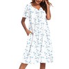 Ekouaer Nightgowns for Women Cotton House Dress with Pockets Short