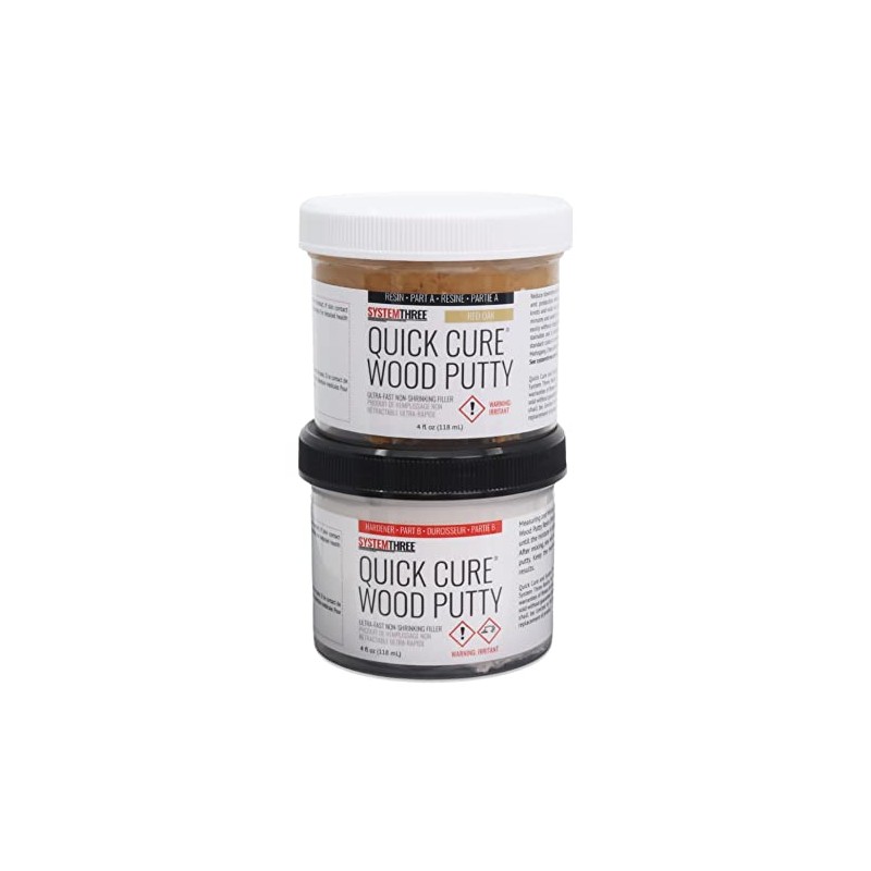 SYSTEMTHREE Quick Cure Putty, Red Oak, 8-oz Kit