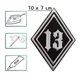 Embroidered Iron on Patch for Motorcycle Vest Motorcycle Clothing Pilot Motorcycle Jackets (Number 13)