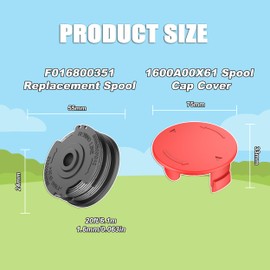 RISELION F016800351 Grass Trimmer Spool Compatible with Bosch ART 24 ART 24+ ART 27 ART 27+ ART 30 ART 30-36LI AGC36 (4 Trimmer Spool + 1 Trimmer Cover)