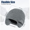 Wmcaps Knit Beanie for Men with Earflaps, Fleece Lined Wooly