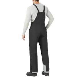 WULFUL Mens Insulated Snow Bibs Waterproof Winter Ski Pants Snowboarding Overalls Black(new)