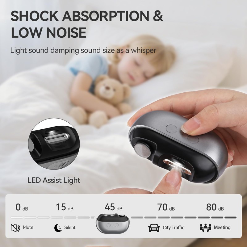 Electric Nail Clipper 3 in 1 Automatic Nail Clipper with