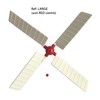 Replacement Sails for Garden Windmill. Ref: LARGE with RED centre.
