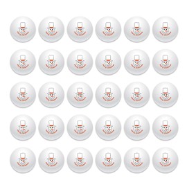 Christmas Ping Pong Balls, 30pcs Snowman Novelty Table Tennis Plastic 1.57“ Bouncing Balls for Christmas Stocking Stuffers Party Favors Gifts, Outdoor Indoor Snowballs School Christmas Game Activities
