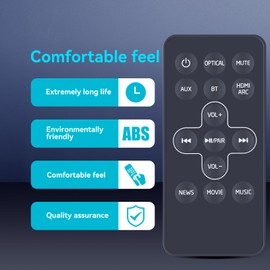 ZWP STV106 Replacement Remote Control fit for TCL Home Theater Sound Bar Alto 5 Alto 5+ Plus TS5000 TS5000-NA TS5010 TS5010-NA, for Sharp Soundbar 92LRC105001372 HT-SBW110 HT-SB140 HT-SB110 HT-SB115