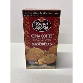 Kaui Kookie Kauai Kookie Kona Coffee Macadamia Shortbread 4.5oz Box x1