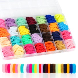 Pack of 364 Girls Hair Bobbles, 28 Colours, Small, Seamless Mini Baby Hair Bobbles, Colourful Braid Bobbles Girls for Baby Children
