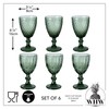 WHW Whole House Worlds Baroque Goblet Glasses, Set of 6,