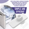 4 Pcs MCR620965 Refrigerator Crisper Drawer Wheel Mount