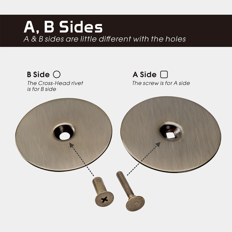 Siwil Door Hole Cover Plate, 2-5/8" Diameter Solid Steel, Hole