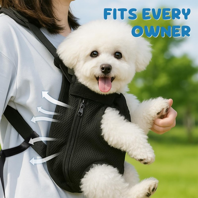 Mosago Dog Backpack Carrier, Legs-Out Chest Carrier for Small Dogs
